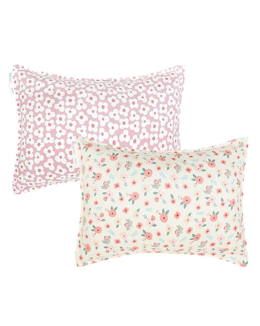 ALVABABY Toddler Pillowcases 2 Pack Organic Cotton Kids Pillow Cover Fit 13"x 18" or 12"x28" Envelope for Girl Boy Sleepy Travel 2TPW32A