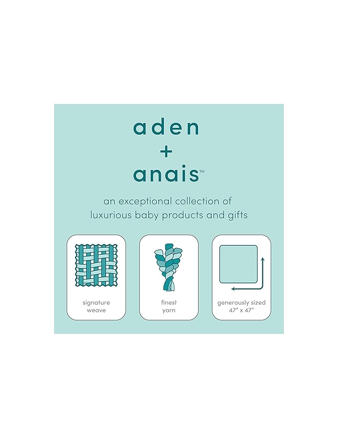 aden + anais Boutique Muslin Swaddle Blanket for Baby Girls and Boys, Newborn Receiving Blanket for Swaddling, 100% Muslin Cotton Swaddle Wrap,4 Pack, Keepin Rising