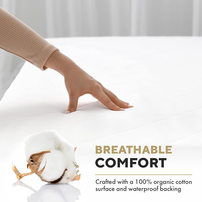MATTSHIELD Ultimate Sensitive Skin 3-Piece Kit – Queen Size Bed Bug Mattress Protector + 2 Zippered Pillow Covers – Organic Cotton Terry Top – Waterproof 6-Sided Encasement, Soft & Breathable