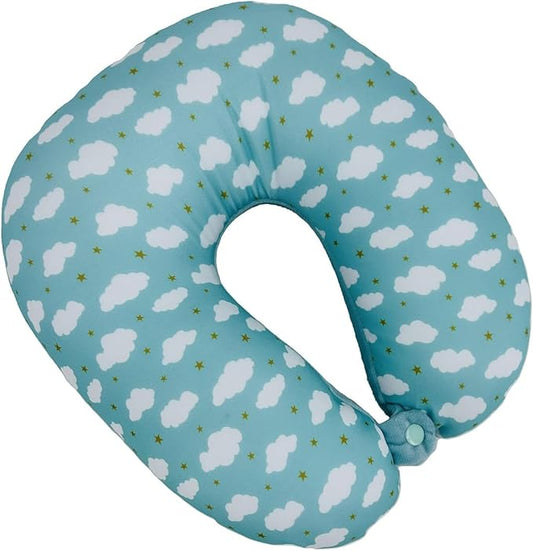 Bookishbunny U Shaped Micro Beads Microbead Neck Head Support Travel Pillow, 12"x12"x4" (Clouds)
