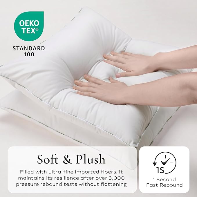 Ashler Home Deco Throw Pillow Inserts (Pack of 4, 24 x 24 Inches, White) - Hypoallergenic 100% Virgin Fiber Square Form Microfiber Throw Pillows for Bed and Couch Pillows | Indoor Decorative Pillow
