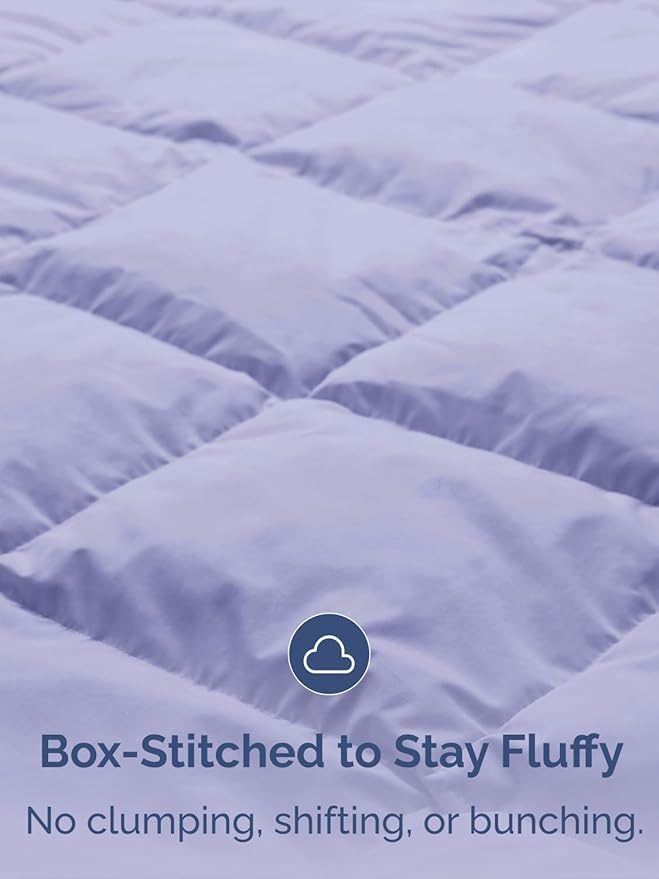 Queen Size, Purplec & Lavender Alternative Down Comforter - Warm, Lightweight & Breathable Hotel Quality Bedding Set for Men, Women, Kids & Teens - All Season Cooling Microfiber Duvet Insert Comforter