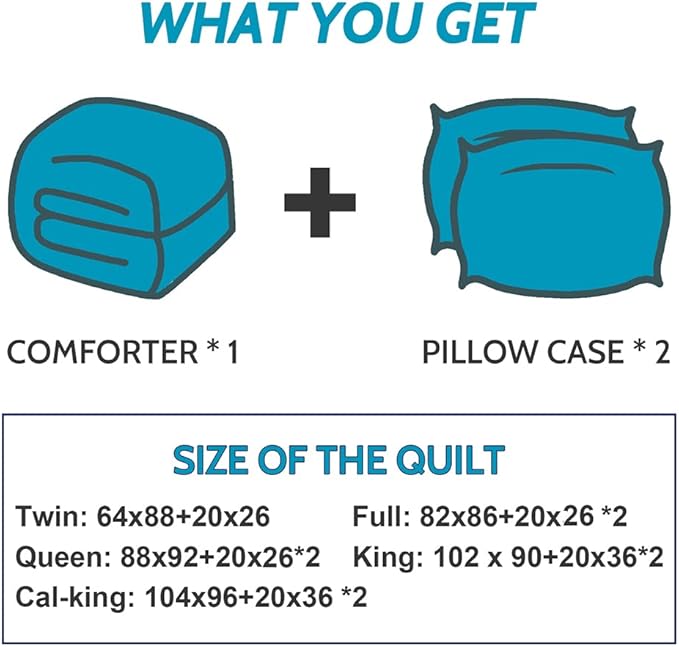 Decroom Lightweight Twin Comforter Set with 1 Pillow Sham - 2 Pieces Set - Quilted Down Alternative Comforter/Duvet Insert for All Season - White - Twin/Twin XL Size