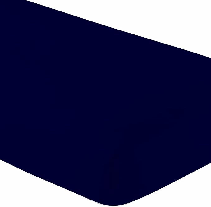 DESTINY CRESCENT BEDDING Full XL 100% Microfiber Double Brushed Sheet Set Navy - Extra-Soft, Breathable & Wrinkle-Free - 15" Deep Pockets, 54" x 80" - Ideal for Extra Long Full Beds - 4PC Set