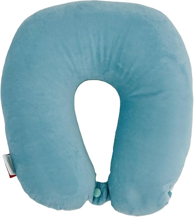 Bookishbunny U Shaped Micro Beads Microbead Neck Head Support Travel Pillow, 12"x12"x4" (Clouds)