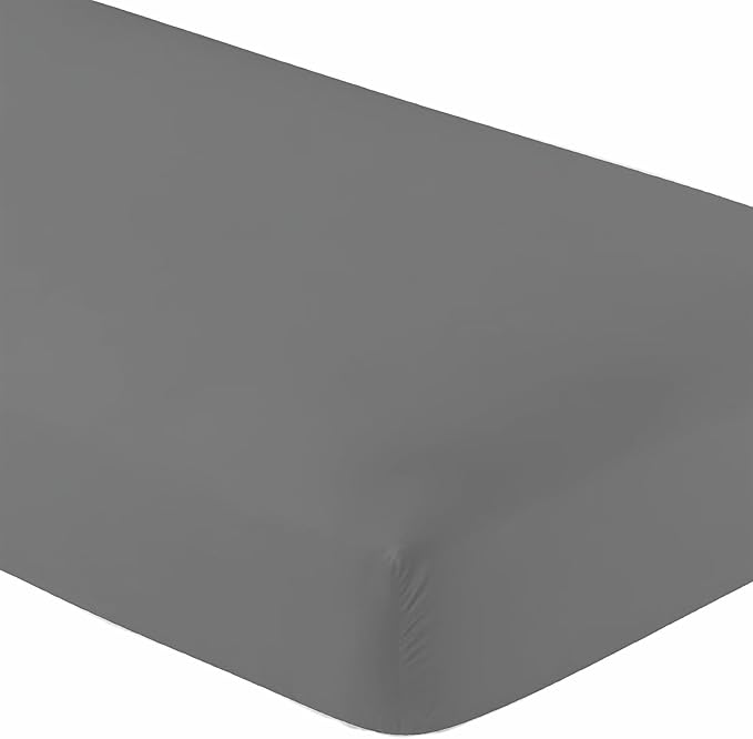 Queen Size 100% Microfiber Double Brushed Sheet Set - Extra-Soft & Wrinkle-Free - 15" Deep Pockets, 60" x 80" - Ideal for Dorms, Hospitals & Split King Beds - 4 PC Set (Queen, Gray)