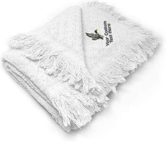 Custom Embroidery Nursery Bedding Baby Blankets for Boys & Girls Flying Duck