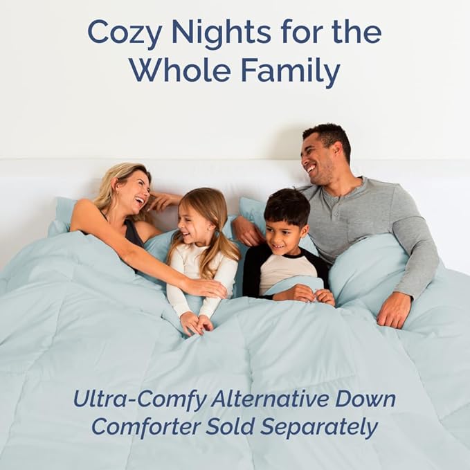 Full XL Size 4 Piece Sheet Set - Comfy Breathable & Cooling Bed Sheets Set - Hotel Luxury Bedding for Women, Men, Kids, Teens, Boys & Girls - Deep Pockets, Soft & Wrinkle Free - Oeko-Tex - Ice Blue