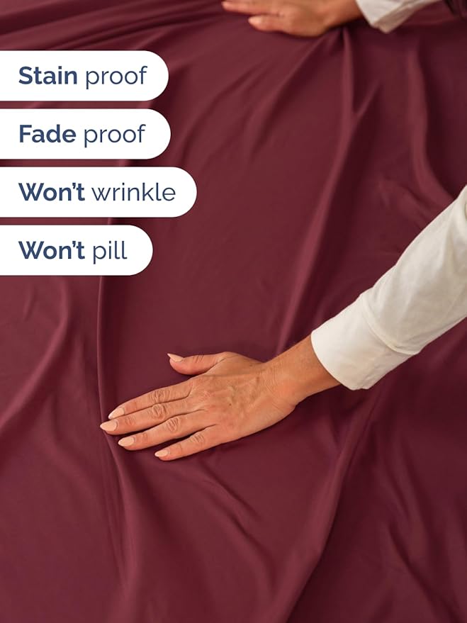 Extra Deep King Sheet Set - 6 Piece Breathable and Cooling Sheets - Hotel Luxury Bedding for Women, Men, Kids & Teens - Easy & Secure Fit - Soft, Wrinkle Free and Comfy - Extra Deep Pockets - Burgundy