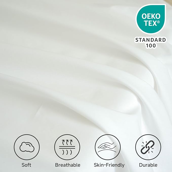 Simple&Opulence French Linen Bed Skirt with Classic 14 inch Drop Dust Ruffle, Tailored Draped Premium Natural Flax Cotton Blend Basic Dust Easy Fit Breathable Farmhouse Bedding (Queen, Basic Linen)
