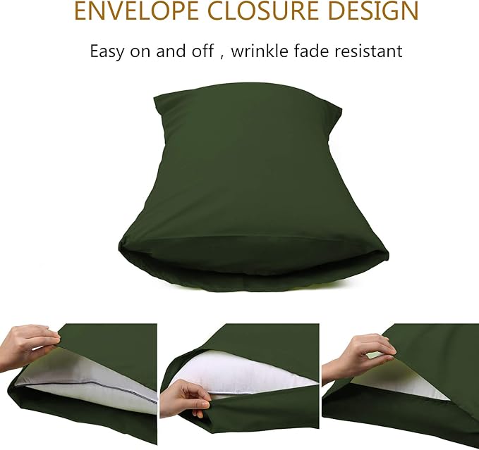 Best Season 4 Piece Bed Sheet Set (Full Size Olive Green) 1 Flat Sheet,1 Fitted Sheet and 2 Pillow Cases,100% Brushed Microfiber 1800 Luxury Bedding,Deep Pockets,Extra Soft & Fade Resistant