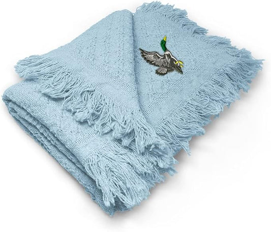 Custom Embroidery Nursery Bedding Baby Blankets for Boys & Girls Flying Duck