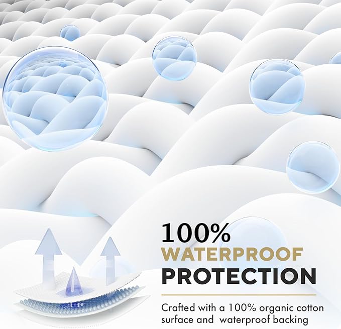 MATTSHIELD Ultimate Sensitive Skin 3-Piece Kit – Full Size Bed Bug Mattress Protector + 2 Zippered Pillow Covers – Organic Cotton Terry Top – Waterproof 6-Sided Encasement, Soft & Breathable