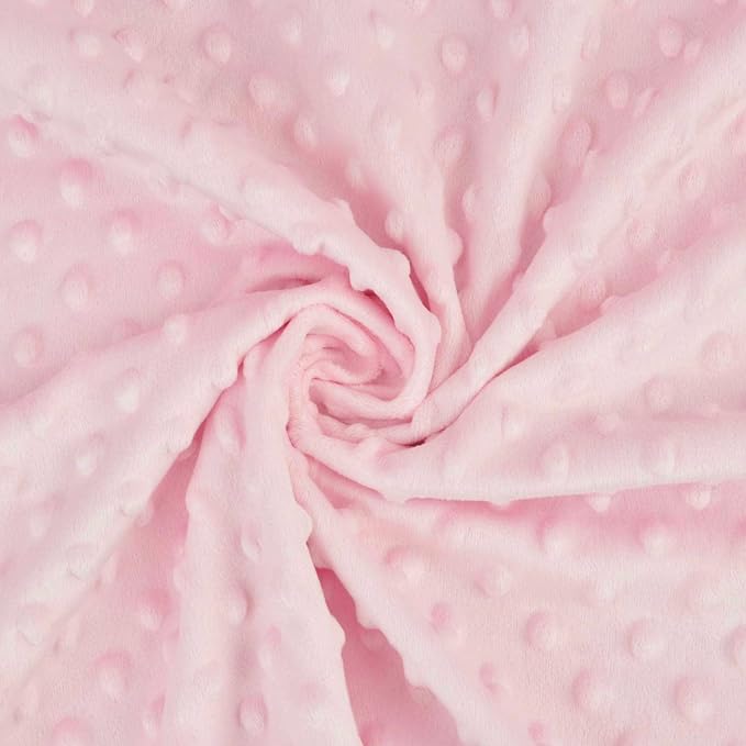 American Baby Company Heavenly Soft Chenille Blanket Set, Receiving Blanket (30" x 40") & Security Blanket (14" x 14"), Warm and Cozy, Pink, for Girls