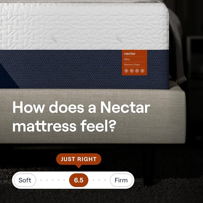 Nectar Ultra 15“ Cal King Mattress - Medium Firm - Cooling Fibers & Temperature Regulating Material - Back Pain Relief - Zoned Ergonomic Support Layer - 365-Night Mattress Trial