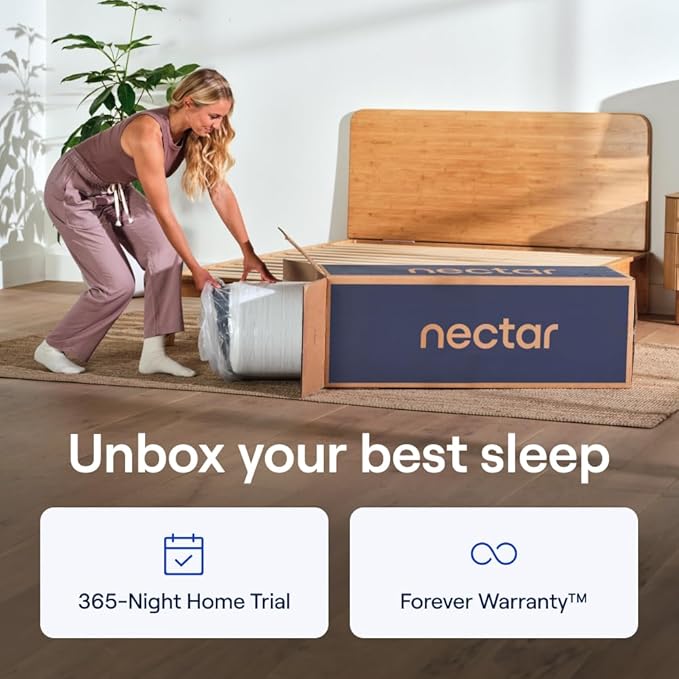 Nectar Luxe 14” Cal King Mattress - Medium Firm - Contouring Memory Foam - Cooling Upgrade - Back Pain Relief -Mattress in a Box - 365-Night Trial & Forever Warranty