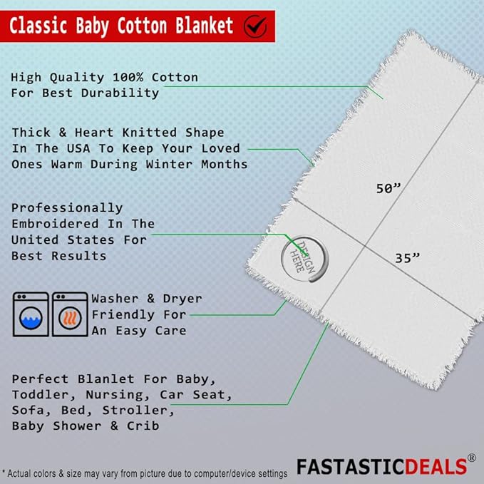 Custom Embroidery Nursery Bedding Baby Blankets for Boys & Girls Flying Duck