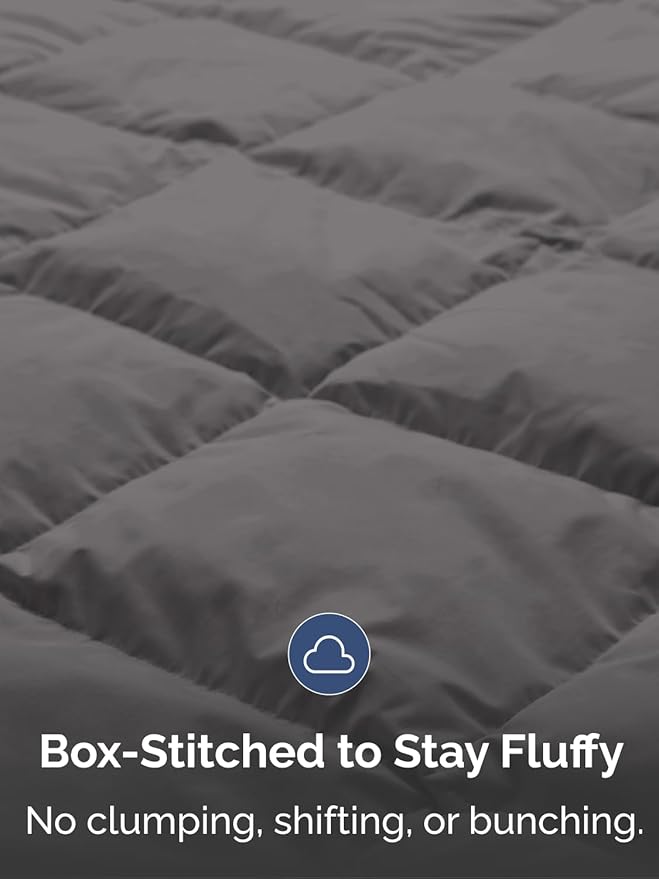 Queen Size, Dark Gray Alternative Down Comforter - Warm, Lightweight & Breathable Hotel Quality Bedding for Men, Women, Kids and Teens - All Season Oversized Cooling Microfiber Duvet Insert Comforter