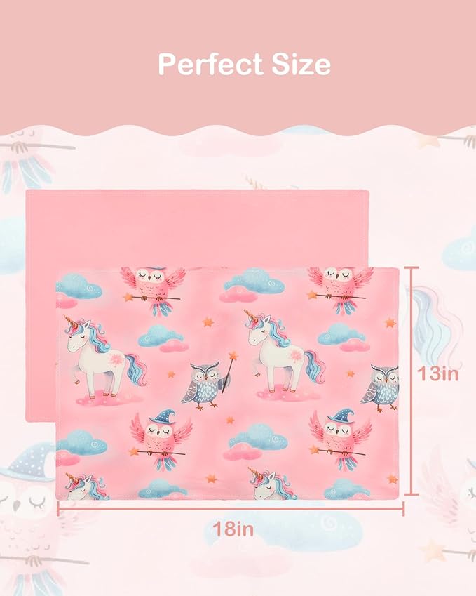 ALVABABY Toddler Pillowcase Stretchy Soft Kids Pillow Cover Fit 13"x 18" or 12"x16" Envelope for Girl Boy Sleepy Travel 2 Pack 2TPE46A
