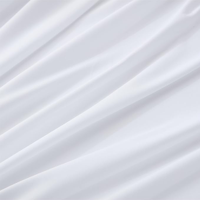 Maple&Stone Twin Flat Sheet 6 Pack,Premium Soft & Breathable,Brushed Microfiber Fabric,Anti-Shrinkage & Non-Fading,Bulk Flat Sheets Only Twin Size (White)