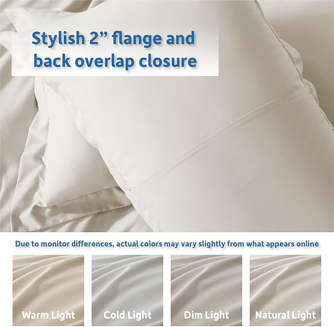 Nestl Twin Duvet Cover Set - Soft Double Brushed Off White Duvet Cover, 2 Piece Set with Button Closure, 1 Duvet Cover 68x90 inches and 1 Pillow Sham
