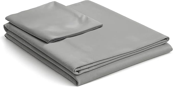 NEST and NOOKS 100% Cotton Duvet Cover | 400 Thread Count Sateen | Soft, Silky & Breathable Twin XL Bedding for Dorms, Hotel-Quality All-Season Comfort | Fits 39" x 80" x 13" Mattress | Light Gray