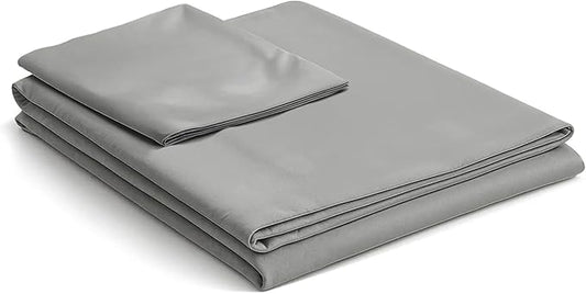 NEST and NOOKS 100% Cotton Duvet Cover | 400 Thread Count Sateen | Soft, Silky & Breathable Twin XL Bedding for Dorms, Hotel-Quality All-Season Comfort | Fits 39" x 80" x 13" Mattress | Light Gray