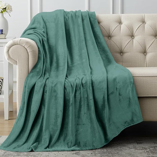 Utopia Bedding Fleece Blanket Throw Size Celadon 300GSM Luxury Anti-Static Fuzzy Soft Microfiber Blanket for Couch, Sofa and Bed (50x60 Inch)