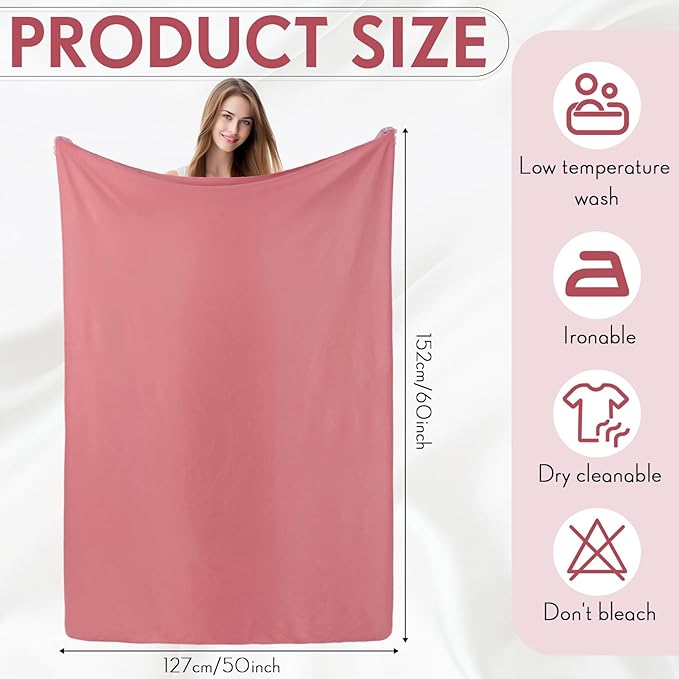 Kinlop 40 Packs Fleece Blanket Bulk 60 x 50 Inch Soft Lightweight Fleece Cozy Blanket Warm Throw Plush Pet Throw for Bed Couch Sofa Home Office Wedding Gifts Travel Camping(Relaxed Color,40 Packs)