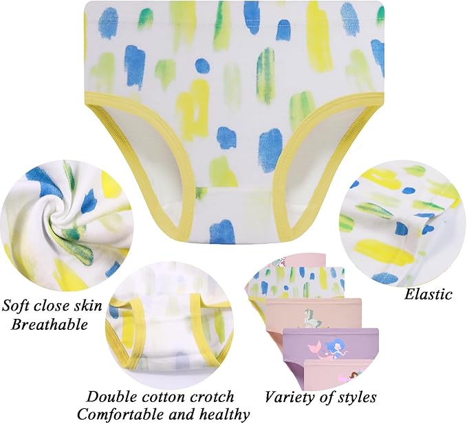 Boboking Soft Cotton Underwear Toddler Girls'Briefs Soft Undies
