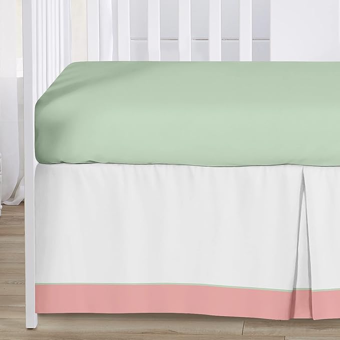 Sweet Jojo Designs Coral, Mint and Grey Woodsy Deer Girls Baby Bedding 4 Piece Crib Set