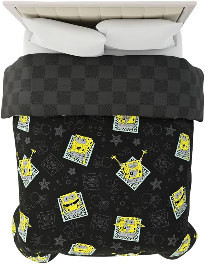 Collectibles Spongebob Squarepants Bedding Super Soft Cozy Microfiber Reversible Comforter, Queen, (Officially Licensed Product) by Franco