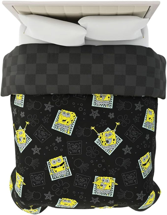Collectibles Spongebob Squarepants Bedding Super Soft Cozy Microfiber Reversible Comforter, Queen, (Officially Licensed Product) by Franco