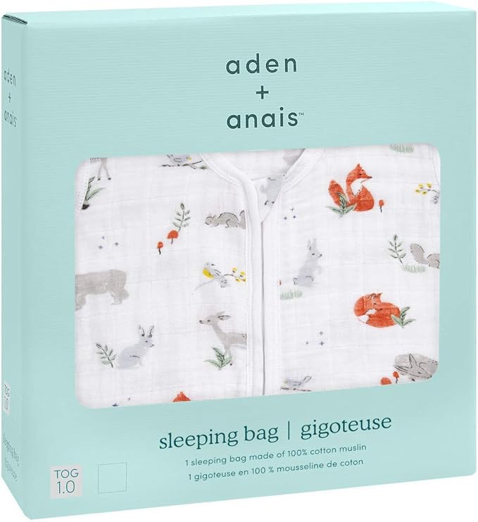 aden + anais Baby Sleeping Bag, Wearable Swaddle Blanket for Girls & Boys, Newborn Sleep Sack, Breathable & Lightweight