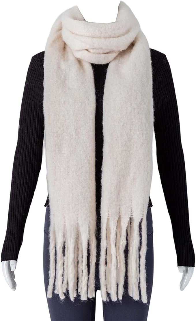 Winter Women Chunky Scarf Warm Blanket Big Thick Large Oversized Wrap Colorful Long Solid Scarves