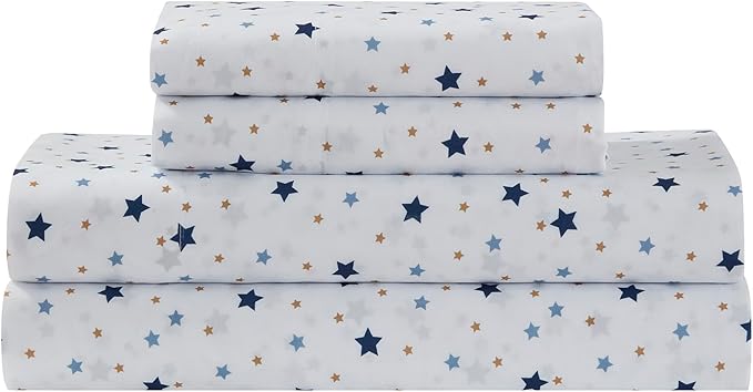 Kids Bedding Set Bed in a Bag for Boys and Girls Toddlers Printed Sheet Set and Comforter, Full, Galaxy