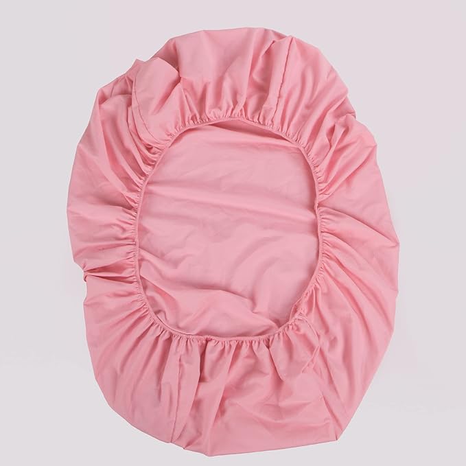 NTBAY Toddler Sheet Set - 3-Piece Microfiber Crib Sheet Set - Flat Sheet, Fitted Sheet, Pillowcase - Solid Toddler Bedding, Pink