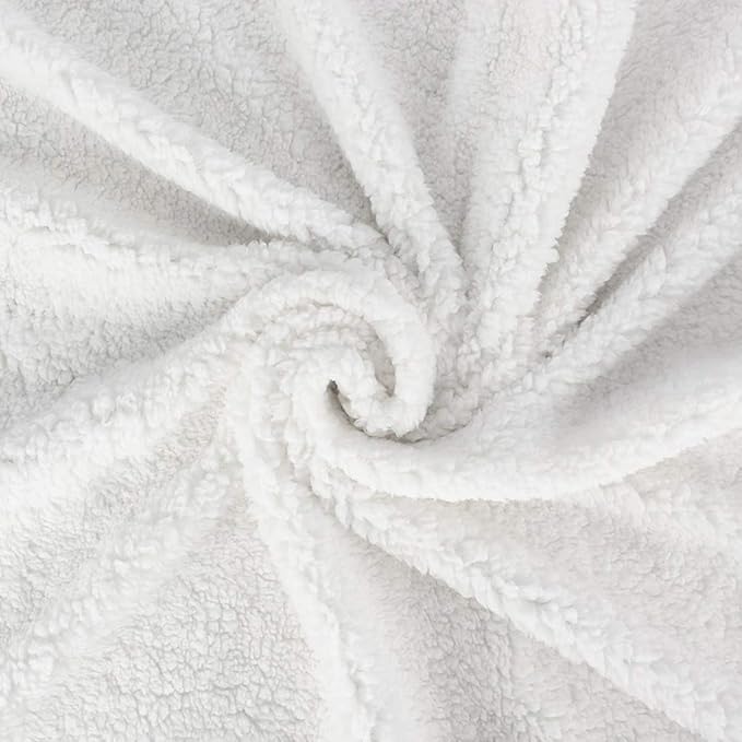 American Baby Company Heavenly Soft Chenille Sherpa Blanket Set, Receiving Blanket (30" x 35") & Security Blanket (14" x 14"), 3D Gray Cloud, for Boys & Girls
