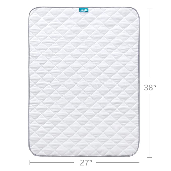 Waterproof Crib Mattress Protector 27" x 38", Washable Pee Pads for Kids, Adults, Non-Slip & Sturdy Mattress Pad for Incontinence, Potty Training Pee Pads, White