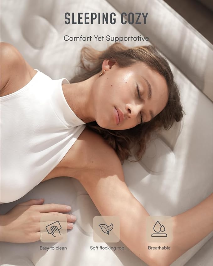Airefina Air Mattress Queen with Built in Pump, 18 Raised Comfort Blow Up Mattress with Carrying Bag, Portable Inflatable Mattress for Guest Home, Air Bed Colchones Inflables 750 Lbs Max, 80*60*18 in