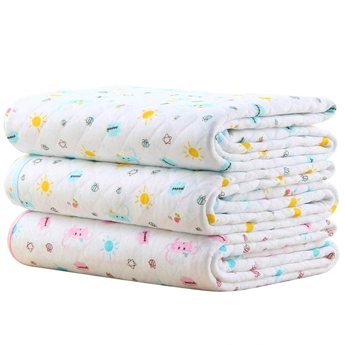 MBJERRY Waterproof Changing Pads Portable - Breathable Leak Proof Mattress Pad Protector Baby Changing Mat for Toddler, Kids Pack of 3 (XL (27.5 x 41.3 Inch))