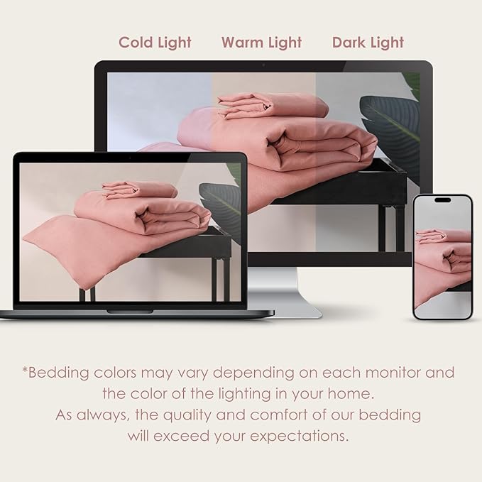 DAPU 100% Linen Duvet Cover Set - Pure Natural French Flax Linen with Corner Ties and Zipper Closure Soft Breathable Durable for Hot Sleepers 1 Duvet Cover 2 Pillowcases (Pink Clay, King)