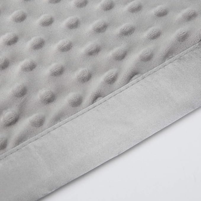 Pro Goleem Grey Baby Soft Minky Dot Blanket with Silky Satin Backing Baby Gifts for Girls and Boys (Gray, 30’’ x 40’’)