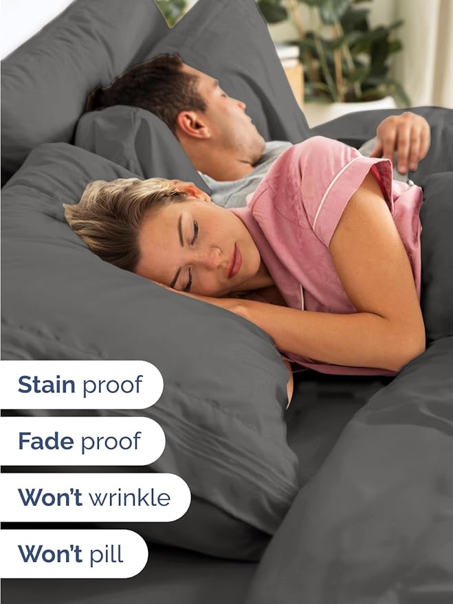 Extra Deep Queen Sheet Set - 6 Piece Breathable and Cooling Sheets - Hotel Luxury Bedding for Women, Men, Kids & Teens - Easy Secure Fit - Soft, Wrinkle Free and Comfy - Extra Deep Pockets - Charcoal