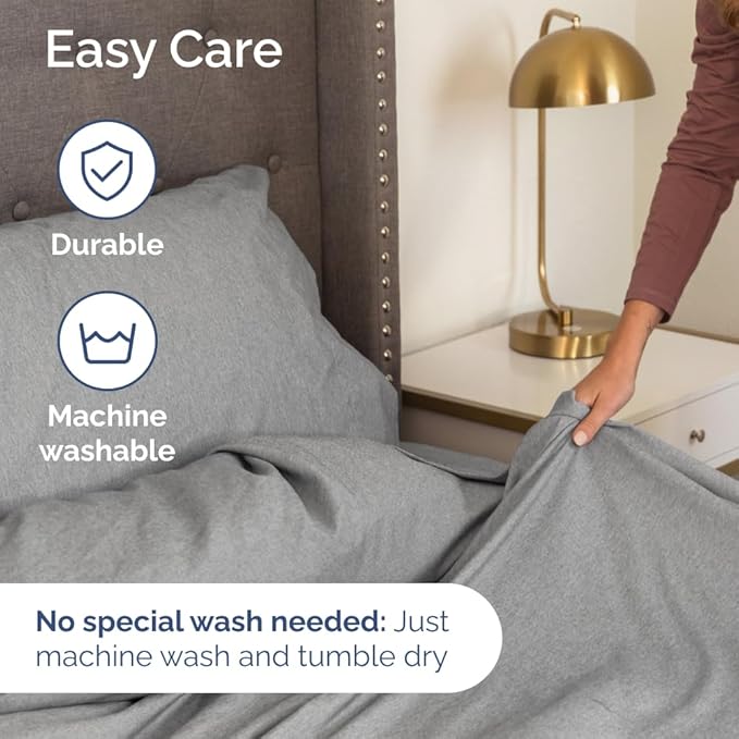 Full XL Size 4 Piece Sheet Set - Comfy Breathable & Cooling Bed Sheets Set - Hotel Luxury Bedding for Women, Men, Kids, Teens, Boys & Girls - Deep Pockets & Wrinkle Free - Oeko-Tex - Heathered Grey