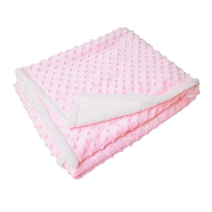 American Baby Company Heavenly Soft Chenille Sherpa Toddler Blanket (36" x 48"), Warm and Cozy, Pink, for Boys and Girls, Versatile for Nap Time, Preschool and Travel