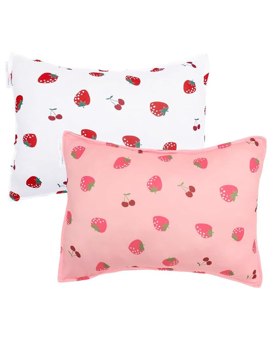 ALVABABY Toddler Pillowcase Stretchy Soft Kids Pillow Cover Fit 13"x 18" or 12"x16" Envelope for Girl Boy Sleepy Travel 2 Pack 2TPE45A