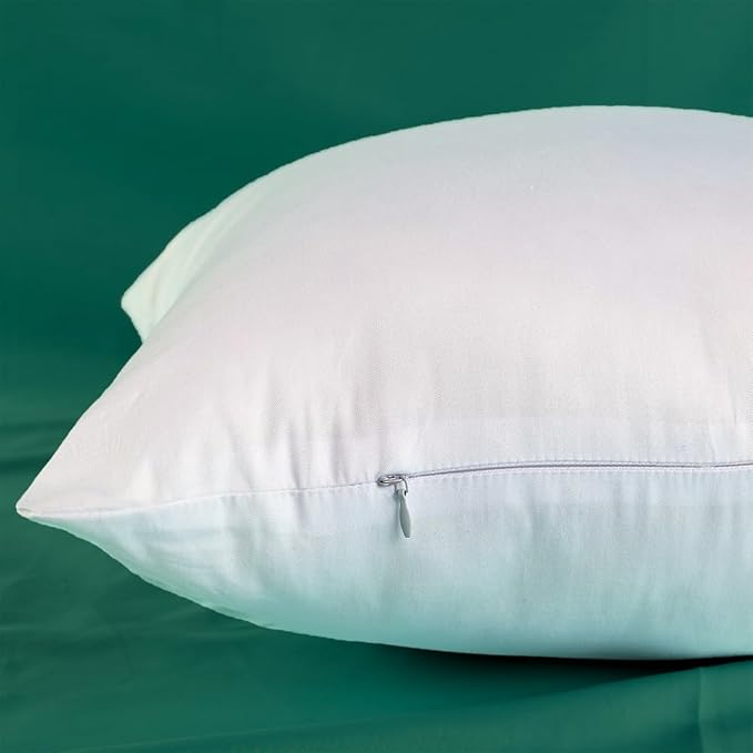 Extra Thick and Full Set of 2 Plump Cotton Fabric Throw Pillow Inserts, Filler for Decorative Cushion Cover, 26 X 26 Inches