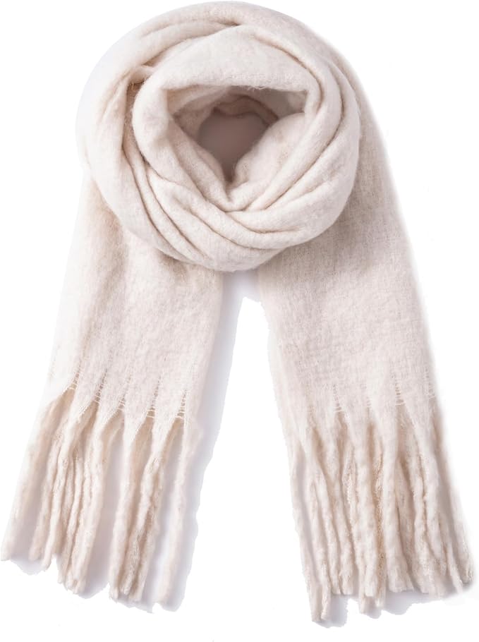 Winter Women Chunky Scarf Warm Blanket Big Thick Large Oversized Wrap Colorful Long Solid Scarves