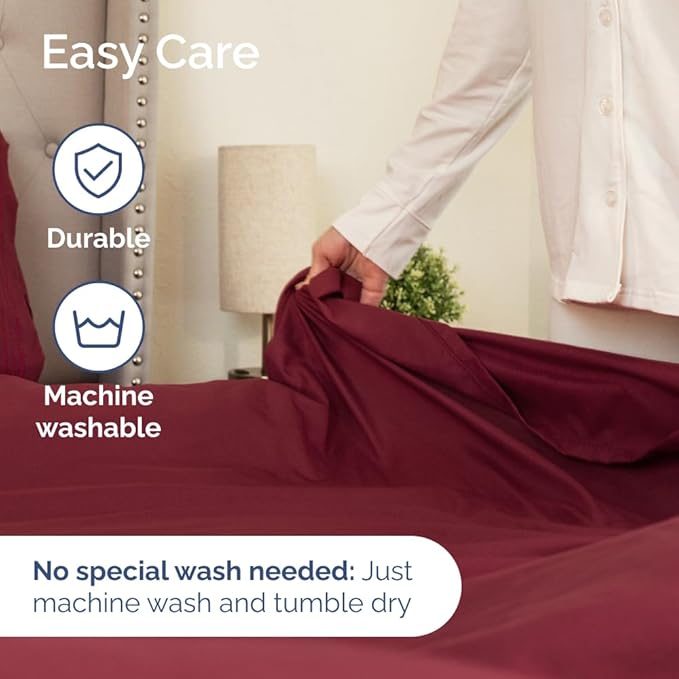Full XL Size 4 Piece Sheet Set - Comfy Breathable & Cooling Bed Sheets Set - Hotel Luxury Bedding for Women, Men, Kids, Teens, Boys & Girls - Deep Pockets, Soft & Wrinkle Free - Oeko-Tex - Burgundy